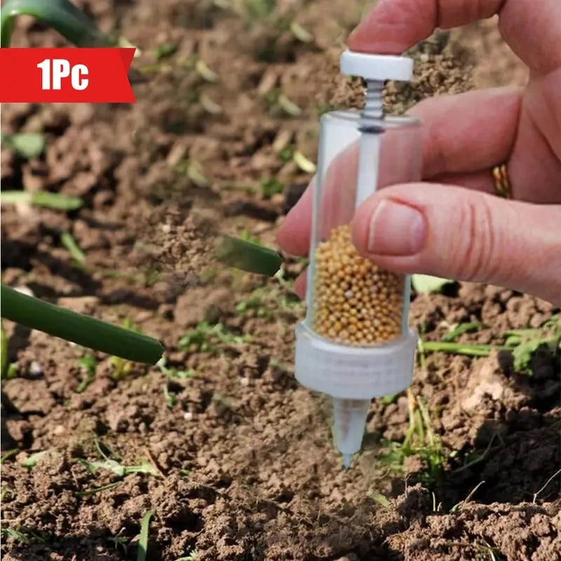 1Pc Handheld Seed Dispenser, Mini Manual Seeder Tool for Garden Planting, Flower Pot & Garden Bed Essential Gardening Supplies